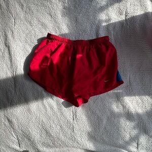 Nike Women's Athletic Running Shorts - Red/Pink and Blue